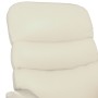 Sillón reclinable eléctrico de cuero sintético crema by , Armchairs - Ref: Foro24-3073671, Price: 238,42 €, Discount: %