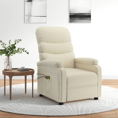 Sillón de masaje eléctrico cuero sintético crema von , Elektrische Massagesessel - Ref: Foro24-3073678, Preis: 240,57 €, Raba...