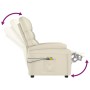 Sillón de masaje eléctrico cuero sintético crema von , Elektrische Massagesessel - Ref: Foro24-3073678, Preis: 240,57 €, Raba...