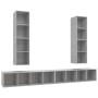 Muebles de salón de pared 4 pzs madera ingeniería gris hormigón von , TV-Möbel - Ref: Foro24-3079893, Preis: 238,50 €, Rabatt...