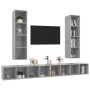 Muebles de salón de pared 4 pzs madera ingeniería gris hormigón von , TV-Möbel - Ref: Foro24-3079893, Preis: 238,50 €, Rabatt...