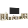 Muebles de salón 8 piezas madera de ingeniería roble Sonoma de , Muebles TV - Ref: Foro24-3080063, Precio: 182,77 €