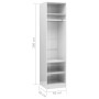 Armario de madera contrachapada blanco brillante 50x50x200 cm by , Wardrobes - Ref: Foro24-800240, Price: 122,08 €, Discount:...