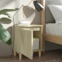 Mesita de noche con patas madera pino roble Sonoma 40x30x50 cm by , Nightstands - Ref: Foro24-805821, Price: 35,14 €, Discoun...