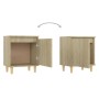 Mesita de noche con patas madera pino roble Sonoma 40x30x50 cm by , Nightstands - Ref: Foro24-805821, Price: 35,14 €, Discoun...