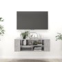 Mueble pared TV madera contrachapada gris hormigón 102x35x35 cm | Foro24.es | Tu tienda online para hogar, jardín y más Foro24.es