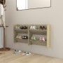 Zapateros de pared 2 uds contrachapada roble Sonoma 60x18x60 cm by , Shoe racks and shoe organizers - Ref: Foro24-806724, Pri...