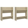 Zapateros de pared 2 uds contrachapada roble Sonoma 60x18x60 cm by , Shoe racks and shoe organizers - Ref: Foro24-806724, Pri...