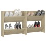 Zapateros de pared 2 uds contrachapada roble Sonoma 60x18x60 cm by , Shoe racks and shoe organizers - Ref: Foro24-806724, Pri...