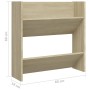 Zapateros de pared 2 uds contrachapada roble Sonoma 60x18x60 cm by , Shoe racks and shoe organizers - Ref: Foro24-806724, Pri...