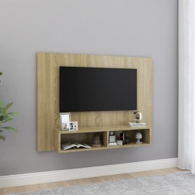 Mueble TV pared madera contrachapada roble Sonoma 120x23,5x90cm de , Muebles TV - Ref: Foro24-808272, Precio: 60,90 €, Descue...