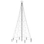 Árbol de Navidad con poste de metal 500 LEDs blanco cálido 3 m