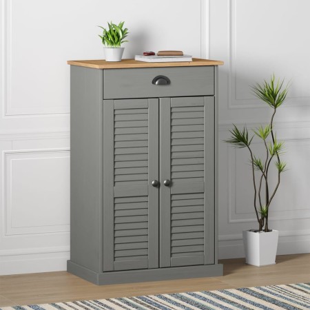 Zapatero VIGO madera maciza de pino gris 60x35x96 cm by , Shoe racks and shoe organizers - Ref: Foro24-353168, Price: 139,88 ...