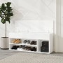 Banco zapatero de madera contrachapada blanco 105x30x45 cm von , Schuhregale und Schuhorganisatoren - Ref: Foro24-808756, Pre...