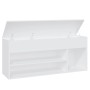 Banco zapatero de madera contrachapada blanco 105x30x45 cm von , Schuhregale und Schuhorganisatoren - Ref: Foro24-808756, Pre...