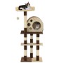 Rascador para gatos con postes de sisal 127 cm beige y marrón | Foro24.es | Tu tienda online para hogar, jardín y más Foro24.es