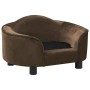 Sofá para perros felpa marrón 67x47x36 cm de , Camas para perros - Ref: Foro24-171085, Precio: 98,53 €