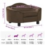 Sofá para perros felpa marrón 67x47x36 cm | Foro24.es | Tu tienda online para hogar, jardín y más Foro24.es