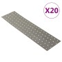 Placas perforadas 20 uds acero galvanizado 2 mm 400x100 mm by , Hardware items - Ref: Foro24-155547, Price: 54,92 €, Discount: %