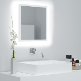 Espejo de baño LED acrílico blanco 40x8,5x37 cm de , Tocadores de baño - Ref: Foro24-804908, Precio: 43,52 €, Descuento: %
