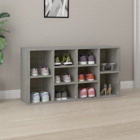 Banco zapatero madera contrachapada gris Sonoma 103x30x54,5 cm by , Shoe racks and shoe organizers - Ref: Foro24-826370, Pric...