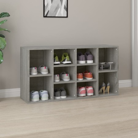 Banco zapatero madera contrachapada gris Sonoma 103x30x54,5 cm by , Shoe racks and shoe organizers - Ref: Foro24-826370, Pric...