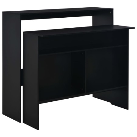 Mesa alta de bar con 2 tableros negro 130x40x120 cm von , Küchen- und Esstische - Ref: Foro24-280218, Preis: 224,09 €, Rabatt: %