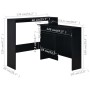 Mesa alta de bar con 2 tableros negro 130x40x120 cm von , Küchen- und Esstische - Ref: Foro24-280218, Preis: 224,09 €, Rabatt: %