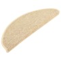 Alfombrilla autoadhesiva escalera sisal 15 uds beige 65x21x4 cm by , Stair mats - Ref: Foro24-326903, Price: 116,26 €, Discou...