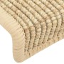 Alfombrilla autoadhesiva escalera sisal 15 uds beige 65x21x4 cm by , Stair mats - Ref: Foro24-326903, Price: 116,26 €, Discou...