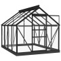 Invernadero de vidrio gris antracita aluminio 155x200,5x191 cm by , Greenhouses - Ref: Foro24-3082334, Price: 540,28 €, Disco...