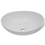 Lavabo de baño con grifo mezclador cerámica ovalado blanco | Foro24.es | Tu tienda online para hogar, jardín y más Foro24.es