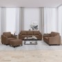 Juego de sofás con cojines 4 piezas tela marrón by , Sofas - Ref: Foro24-3201797, Price: 742,93 €, Discount: %