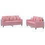 Juego de sofás con cojines 2 piezas terciopelo rosa by , Sofas - Ref: Foro24-3201703, Price: 496,73 €, Discount: %