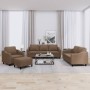 Juego de sofás con cojines 4 piezas tela marrón by , Sofas - Ref: Foro24-3201781, Price: 709,04 €, Discount: %