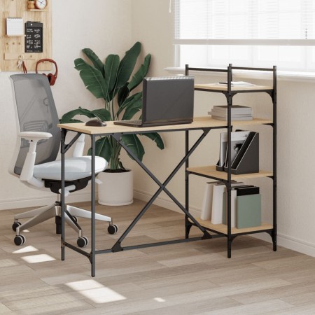 Escritorio de ordenador con estantes roble Sonoma 120x47x109 cm | Foro24.es | Tu tienda online para hogar, jardín y más Foro24.es