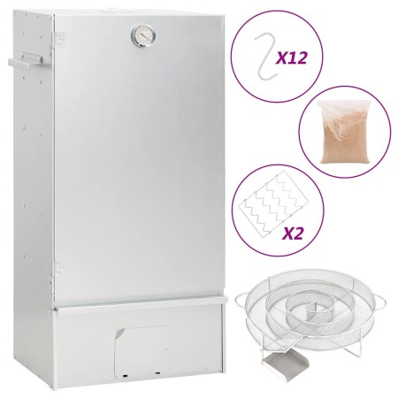 Horno ahumador de BBQ con generador humo frío acero galvanizado by , Barbecues - Ref: Foro24-3200753, Price: 149,60 €, Discou...