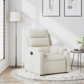 Sillón reclinable terciopelo blanco crema by , Armchairs - Ref: Foro24-373509, Price: 242,10 €, Discount: %