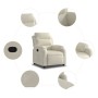 Sillón reclinable terciopelo blanco crema by , Armchairs - Ref: Foro24-373509, Price: 242,10 €, Discount: %