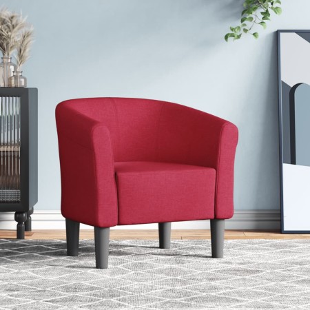 Sillón de tela rojo tinto by , Armchairs - Ref: Foro24-356427, Price: 187,78 €, Discount: -5%%