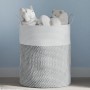 Cesta de almacenaje algodón gris y blanco Ø38x46 cm de , Cestas - Ref: Foro24-358481, Precio: 32,72 €, Descuento: %