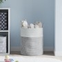 Cesta de almacenaje algodón gris y blanco Ø38x46 cm de , Cestas - Ref: Foro24-358481, Precio: 32,72 €, Descuento: %