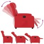 Sillón reclinable eléctrico de cuero sintético rojo de , Sillones - Ref: Foro24-3205255, Precio: 249,45 €, Descuento: %
