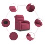 Sillón reclinable eléctrico de terciopelo rojo tinto | Foro24.es | Tu tienda online para hogar, jardín y más Foro24.es