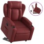 Sillón reclinable elevable cuero artificial rojo tinto by , Armchairs - Ref: Foro24-3204548, Price: 285,27 €, Discount: %