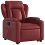 Sillón reclinable elevable cuero artificial rojo tinto by , Armchairs - Ref: Foro24-3204548, Price: 285,27 €, Discount: %