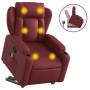 Sillón reclinable de masaje de pie cuero artificial rojo tinto by , Armchairs - Ref: Foro24-3204555, Price: 293,78 €, Discoun...
