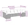 Conjunto de sofá de jardín 7 pcs Beige Poliratán