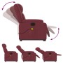 Sillón reclinable de masaje elevable tela rojo tinto by , Armchairs - Ref: Foro24-3205217, Price: 258,82 €, Discount: %