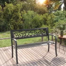 Banco de jardín 125 cm acero negro de vidaXL, Bancos de jardín - Ref: Foro24-317133, Precio: 103,93 €, Descuento: %